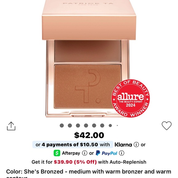 Patrick Ta Warm Contour and Bronzer Duo She’s Bronzed - Picture 1 of 3